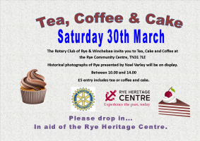 Pop in for tea or coffee and cake. Support the Rye Heritage Centre.